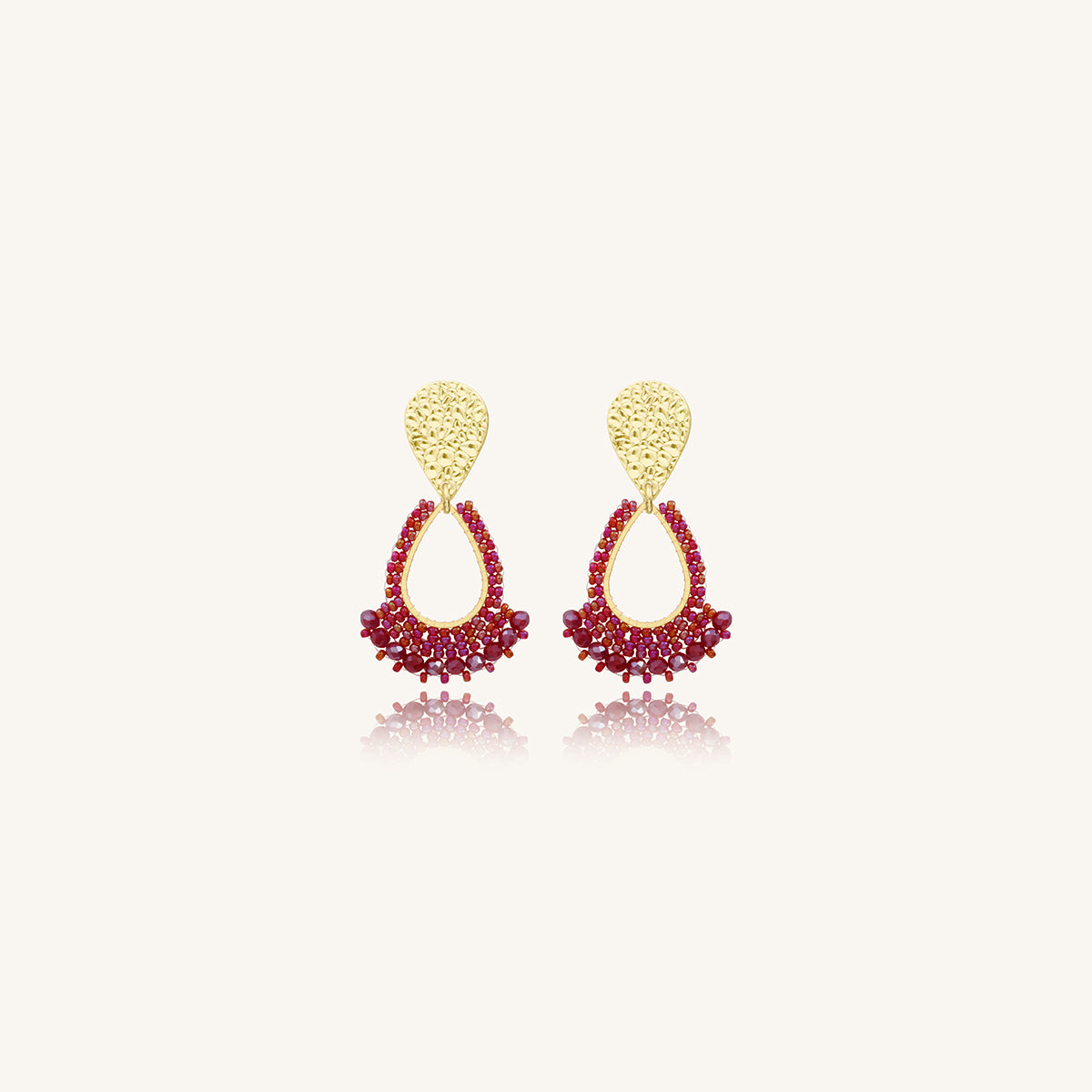 Boucles d'oreilles créoles rouge femme Boucles d'oreilles créoles rouge femme